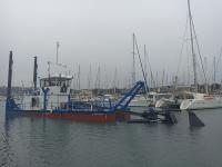 Portuaire - Mise en service de la drague Vénus Manche au port de Barneville-Carteret